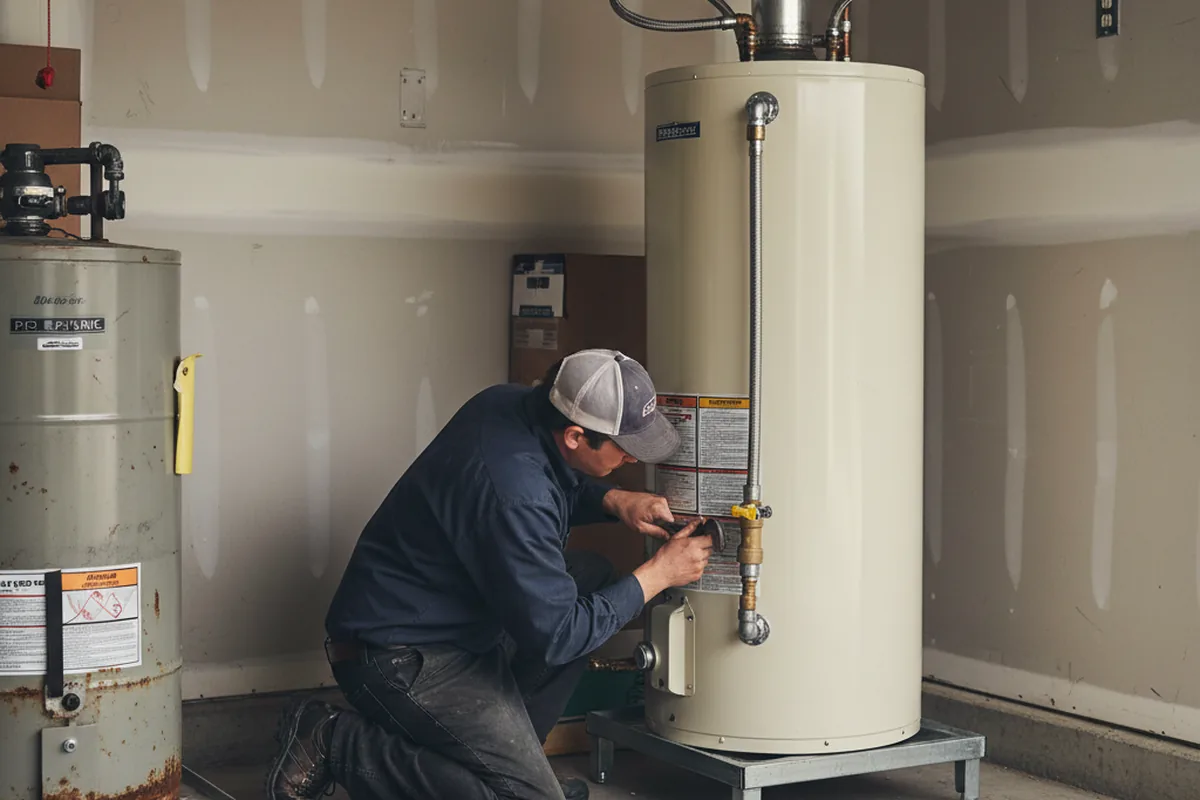 Water heater and shutoff valve replacement in La Fontaine